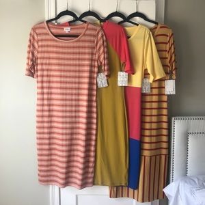 Lot of 4 Lularoe Julia sheath dress size XL NWT